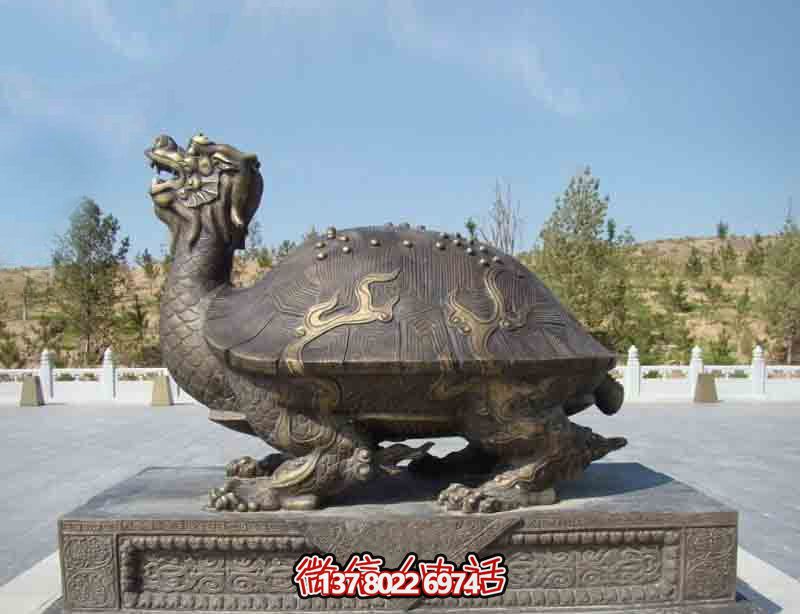 玻璃鋼龍龜雕塑，點綴公園里的創意行走