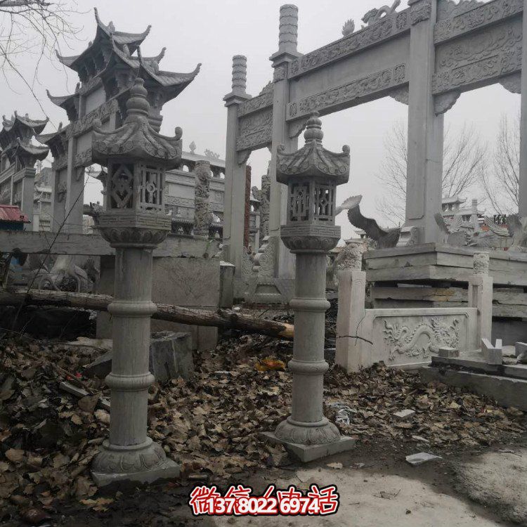 精美石雕創意石燈，提升庭院景觀美感